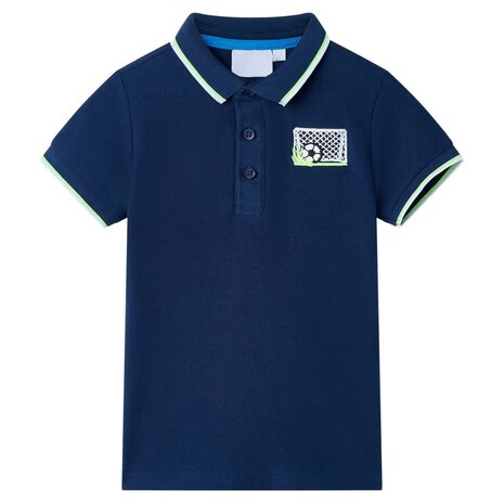 Kinderpoloshirt 116 marineblauw 1