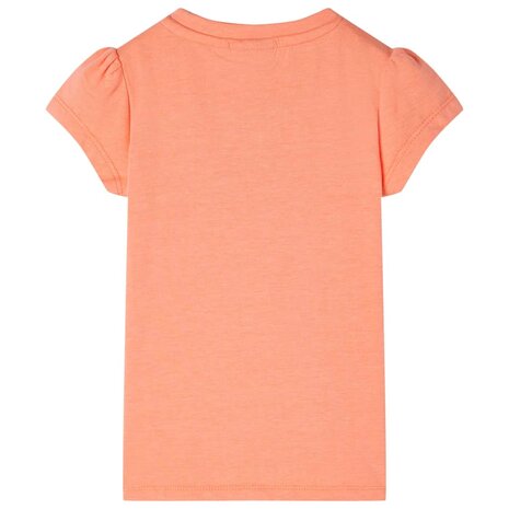 Kindershirt met kapmouwen 104 neonoranje 2