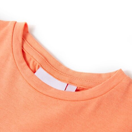 Kindershirt met kapmouwen 104 neonoranje 3