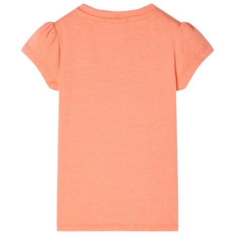 Kindershirt met kapmouwen 116 neonoranje 2