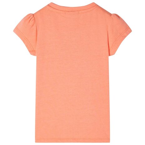 Kindershirt met kapmouwen 128 neonoranje 2