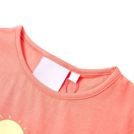 Kindershirt 116 koraalkleurig 3