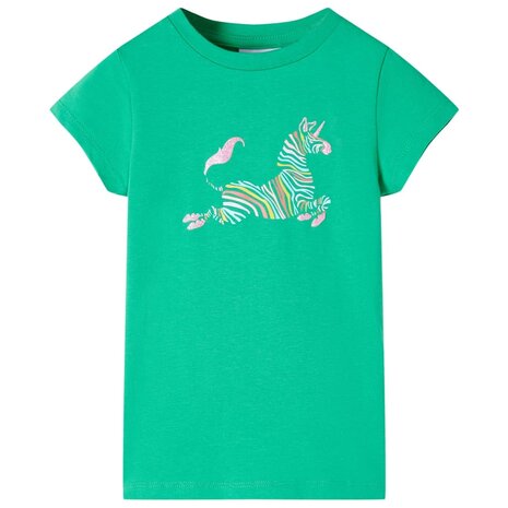 Kindershirt 128 groen 1