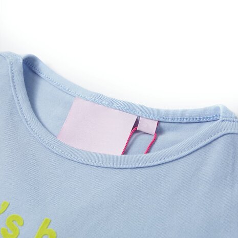 Kindershirt 116 lichtblauw 3