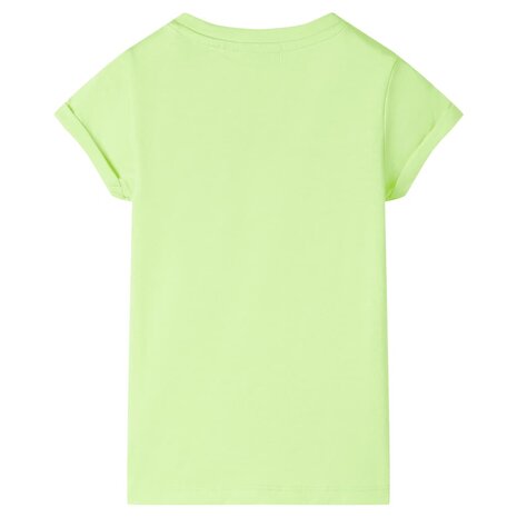 Kindershirt 116 neongeel 2