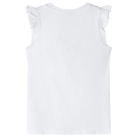 Kindershirt met ruches aan de mouwen 104 ecru 2