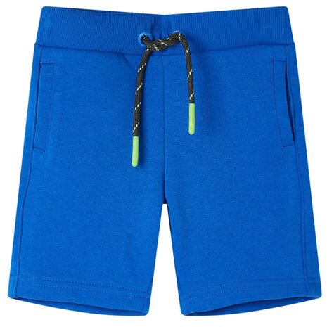 Kindershort met trekkoord 128 blauw 1