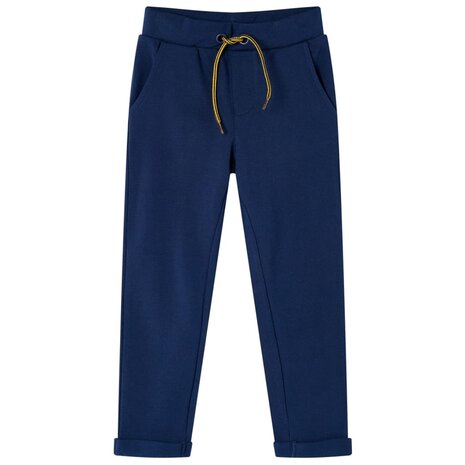 Kinderbroek met trekkoord 128 marineblauw 1