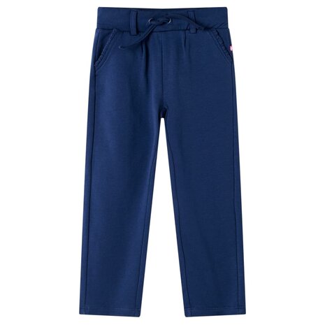 Kinderbroek met trekkoord 104 marineblauw 1