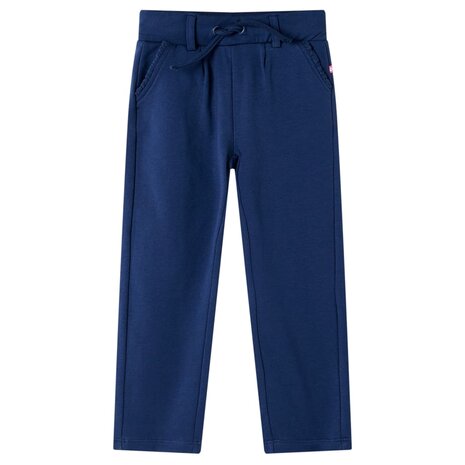 Kinderbroek met trekkoord 128 marineblauw 1