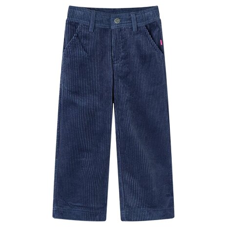 Kinderbroek 128 ribfluweel marineblauw 1