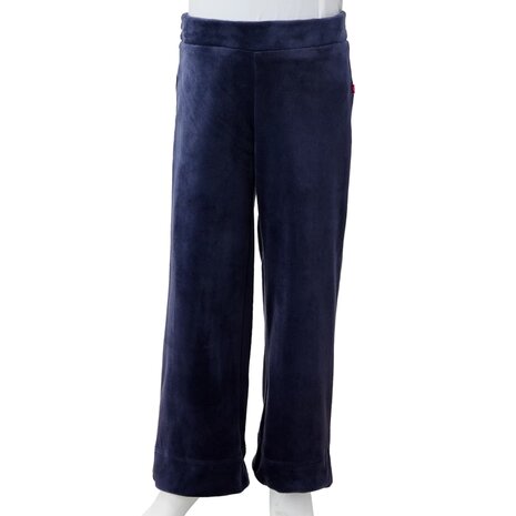 Kinderbroek fluweel 128 donkerblauw 8