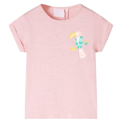 Kindershirt 116 lichtroze 1