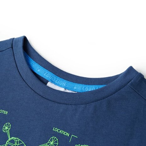 Kindershirt 116 donkerblauw 3