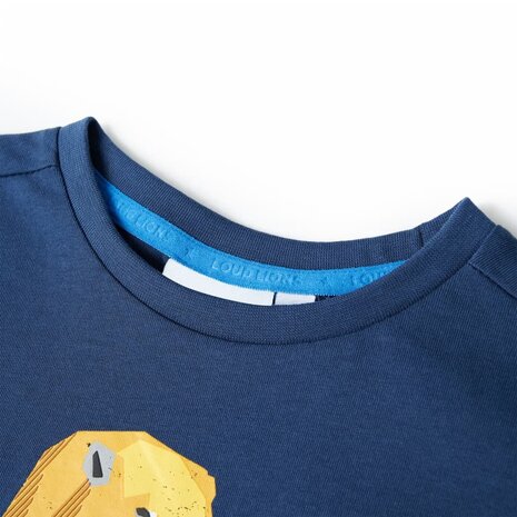 Kindershirt 104 donkerblauw 3