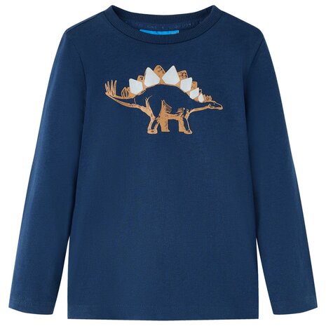 Kindershirt met lange mouwen 104 marineblauw 1