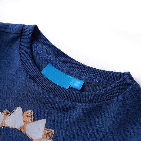 Kindershirt met lange mouwen 128 marineblauw 3