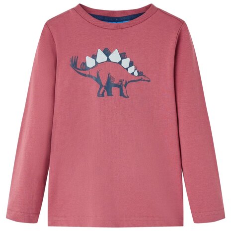 Kindershirt met lange mouwen 116 donkerrood 1