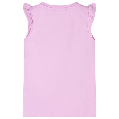 Kindershirt met ruches aan de mouwen 116 lila 2