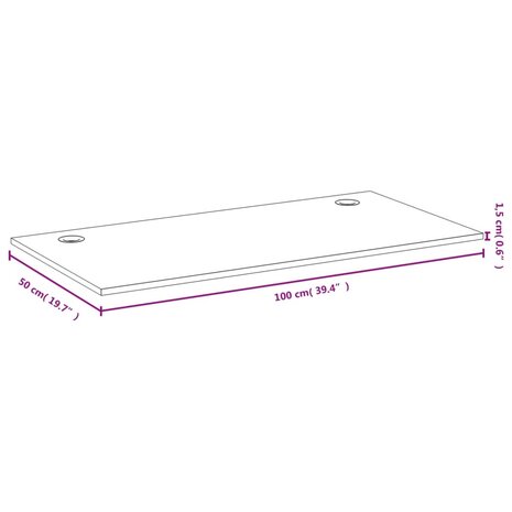 Bureaublad 100x50x1,5 cm bamboe 4