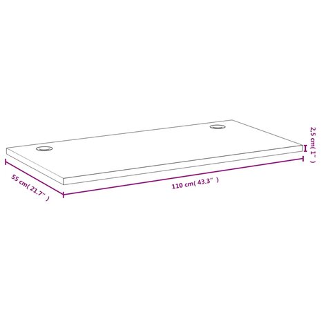 Bureaublad 110x55x2,5 cm bamboe 4