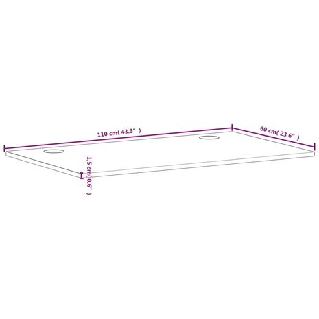 Bureaublad 110x60x1,5 cm massief beukenhout 7