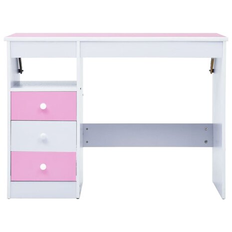 Kindertekentafel/-bureau kantelbaar roze en wit 5