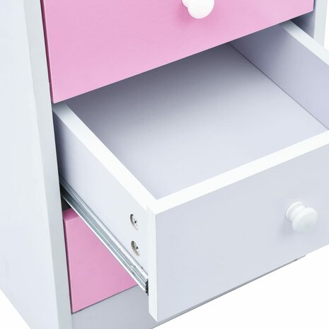 Kindertekentafel/-bureau kantelbaar roze en wit 10