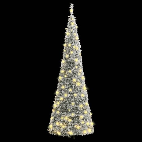 Kunstkerstboom pop-up met sneeuw 200 LED&apos;s 210 cm 2