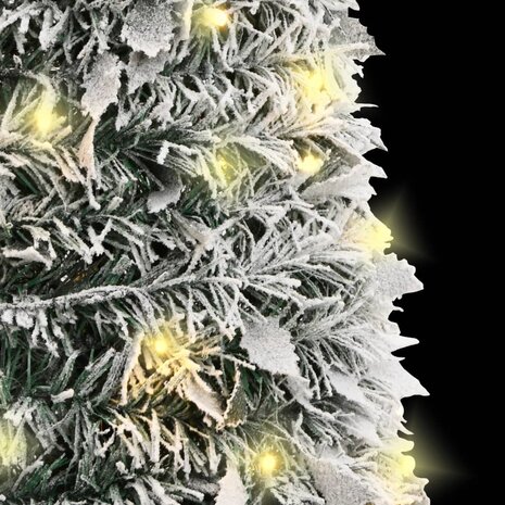 Kunstkerstboom pop-up met sneeuw 200 LED&apos;s 210 cm 4