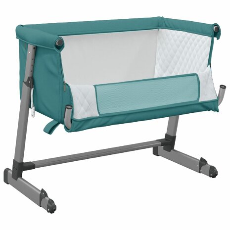 Babybox met matras linnen groen 4