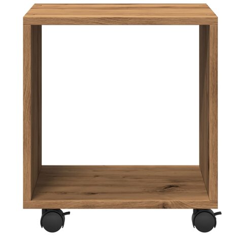 Rolkast 37x33x42,5 cm bewerkt hout artisanaal eikenkleurig 5