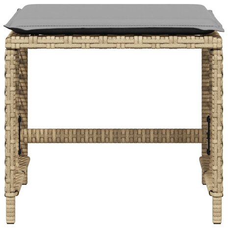 Tuinkrukken 4 st kussens 41x41x36 cm poly rattan gemengd beige 5