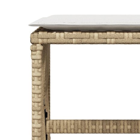 Tuinkrukken 4 st met kussens 41x41x36 cm poly rattan beige 8