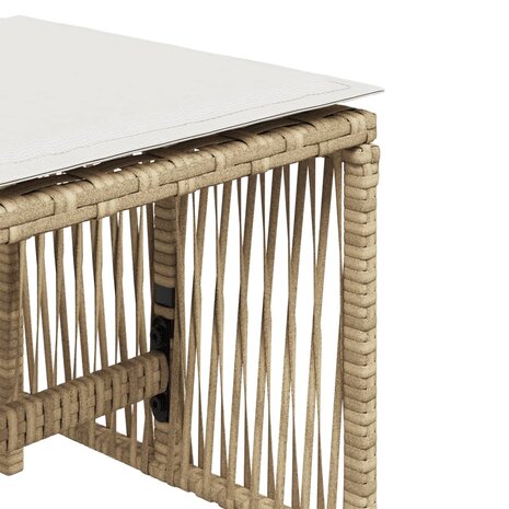 Tuinkrukken 4 st met kussens 41x41x36 cm poly rattan beige 9