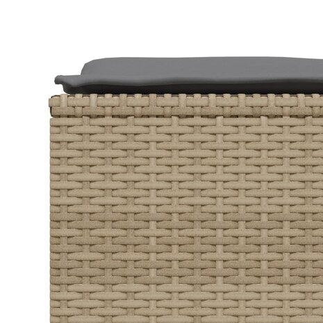 Tuinkrukken met kussens 4 st poly rattan beige 6