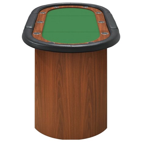 Pokertafel voor 10 spelers 160x80x75 cm groen 4