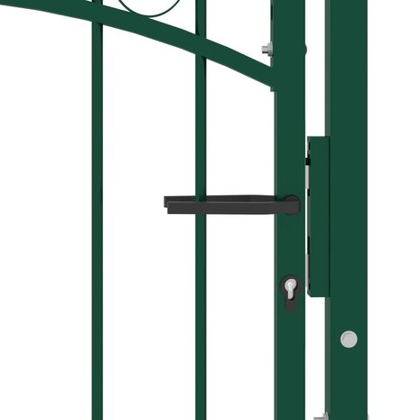 Poort met speerpunten 100x150 cm staal groen 4