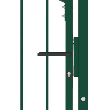 Poort met speerpunten 100x150 cm staal groen 4