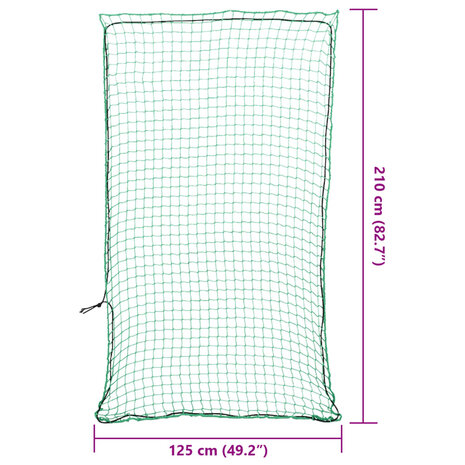 Aanhangwagennet elastisch touw 2,1x1,25 m polypropeen groen 6