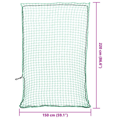 Aanhangwagennet elastisch touw 2,2x1,5 m polypropeen groen 6