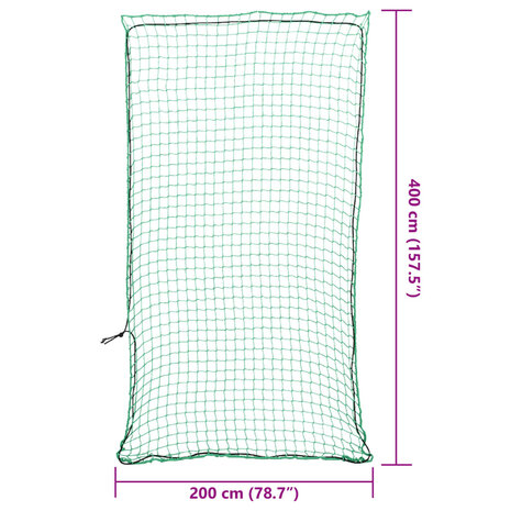 Aanhangwagennet elastisch touw 4x2 m polypropeen groen 6