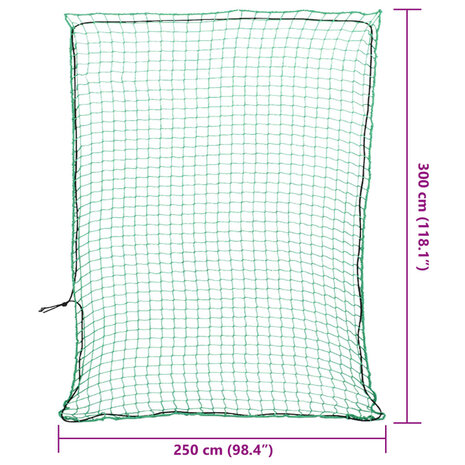 Aanhangwagennet elastisch touw 3x2,5 m polypropeen groen 6