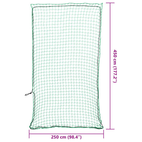 Aanhangwagennet elastisch touw 4,5x2,5 m polypropeen groen 6