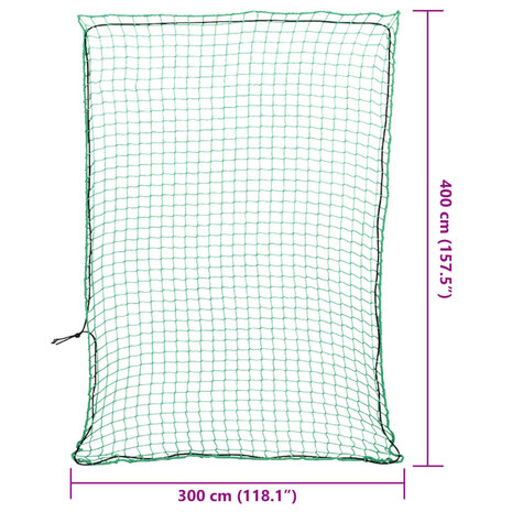 Aanhangwagennet elastisch touw 4x3 m polypropeen groen 6