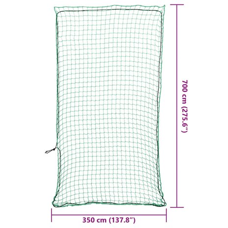 Aanhangwagennet elastisch touw 7x3,5 m polypropeen groen 6