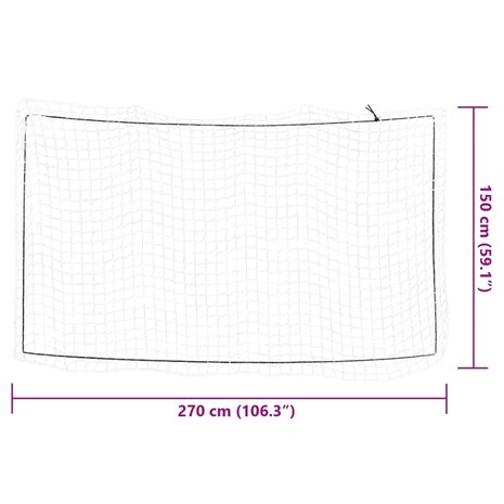 Aanhangwagennet elastisch touw 2,7x1,5 m polypropeen wit 6