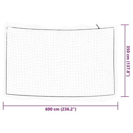 Aanhangwagennet elastisch touw 6x3,5 m polypropeen wit 6