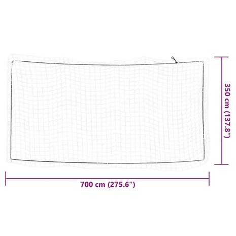 Aanhangwagennet elastisch touw 7x3,5 m polypropeen wit 6