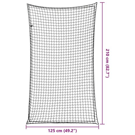 Aanhangwagennet elastisch touw 2,1x1,25 m polypropeen zwart 6